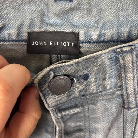 NWT John Elliott 32x33 Mens The Cast 2 Odeon Wash Indigo Distressed Jeans - Picture 4 of 6